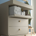 MYLLRA Changing table with drawers, beige