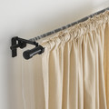 HUGAD Curtain rod, black, 120-210 cm