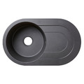 Granite Kitchen Sink Agnesi 1 Bowl with Drainer, black