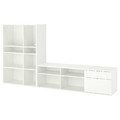 VIHALS TV/storage combination, white, 275x37x140 cm