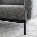 ÄPPLARYD 3-seat sofa with chaise longue, Lejde grey/black