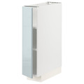 METOD Base cabinet with shelves, white/Kallarp light grey-blue, 20x60 cm