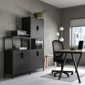 TROTTEN Cabinet combination, anthracite, 140x173 cm