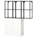 ENHET Storage combination, anthracite/white, 120x32x150 cm