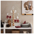 VINTERFINT Decoration, Christmas tree shaped pine/white, 57 cm