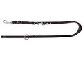 Dingo Extendable Leather Dog Leash 1x110-200cm, black