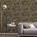 GoodHome Vinyl Wallpaper on Fleece Chalce, anthracite