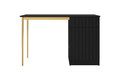 Desk Nicole 120 cm, matt black, gold legs