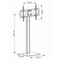 TV Floor Stand 32-70" 50kg 028863, black/silver