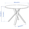 MARIEDAMM / KARLPETTER Table and 4 chairs, black marble effect/Gunnared medium grey black, 105 cm