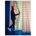 GLANSHAGTORN Curtain, 1 piece, orange white/blue, 300x250 cm