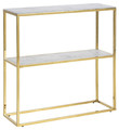 Shelving Unit Console Alisma, marble/gold