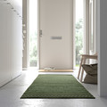 KORSNING Rug flatwoven, in/outdoor, green purple/striped, 80x250 cm