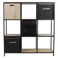 Shelving Unit Loka IX, oak/black