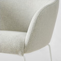 TOSSBERG Chair, metal white/Gunnared beige