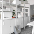 TROTTEN Cabinet with sliding doors, white, 80x180 cm