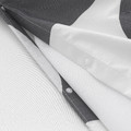 BRUKSVARA Duvet cover and 2 pillowcases, anthracite/white, 200x200/50x60 cm