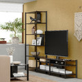 JÄTTESTA TV storage combination, black, 240x40x194 cm