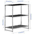 JOSTEIN Shelving unit, in/outdoor/wire white, 81x40x90 cm