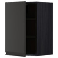 METOD Wall cabinet with shelves, black/Upplöv matt anthracite, 40x60 cm