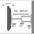 Techly TV Wall Mount 19-37" 25kg 023820, white