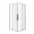 GoodHome Shower Enclosure Cabin Ezili 80 x 80 cm, chrome/transparent