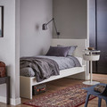 MALM Bed frame, high, white, Lönset, 90x200 cm