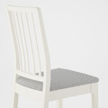 EKEDALEN / EKEDALEN Table and 4 chairs, white white/Ramna light grey, 80/120 cm