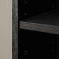 BILLY / OXBERG Bookcase comb w doors, black oak effect, 160x106 cm