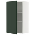 METOD Wall cabinet with shelves, white/Havstorp deep green, 60x100 cm