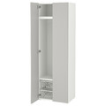 SMÅSTAD / PLATSA Wardrobe, white/grey, 60x42x181 cm