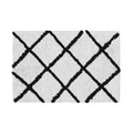 GoodHome Bath Mat Aetna 40 x 60 cm, white-black