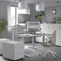 MITTZON Desk sit/stand, electric white, 120x60 cm