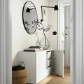 BESTÅ Storage combination with doors, white, Hanviken white, 120x42x65 cm