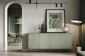 Four-Door Cabinet with Drawers Sonatia 200cm, olive