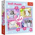 Trefl Children's Puzzle Funny Cats 4in1 35-48-54-70pcs 4+