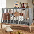 LEANDER Baby Cot LUNA™ 0-3y, Grey/Oak