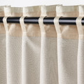 LÖNNSTÄVMAL Block-out curtains, 1 pair, beige, 145x300 cm