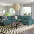 KIVIK Corner sofa, 4-seat, Kelinge grey-turquoise