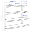 BROR Wall shelf combination, black, 88x30/45x90 cm