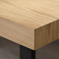 TARSELE Coffee table, oak veneer/black, 114x72 cm