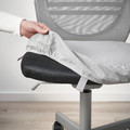 FLINTAN Office chair with armrests, Diseröd grey