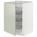 METOD Base cabinet with wire baskets, white/Stensund light green, 60x60 cm