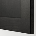 METOD Base cabinet with shelves/2 doors, black/Lerhyttan black stained, 80x60 cm