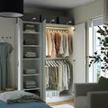 PAX / LINNABERG Wardrobe combination, white/patterned, 150x58x201 cm