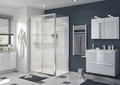 GoodHome Shower Panel Beloya 80 cm, chrome/transparent