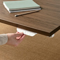 MITTZON Desk sit/stand, electric walnut veneer/white, 160x80 cm