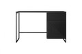 Desk with Drawer Asha 120 cm, matt black, black frame