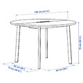 MITTZON Conference table, round black stained ash veneer/white, 120x75 cm