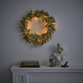 STRÅLA LED wreath, battery-operated artificial, 54 cm